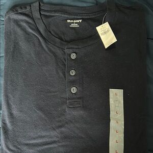 Old Navy Men's Navy Henley Shirt